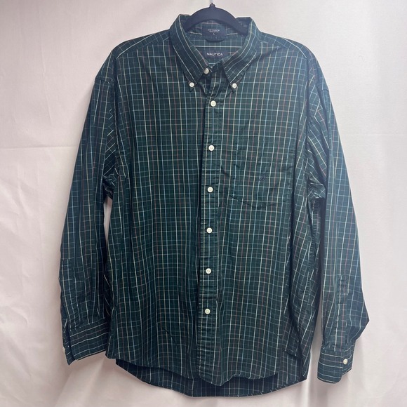 Lot‎ of 2! Mens Ralph Lauren Nautica Button Down Shirt, Long Sleeve - Large - Picture 6 of 9